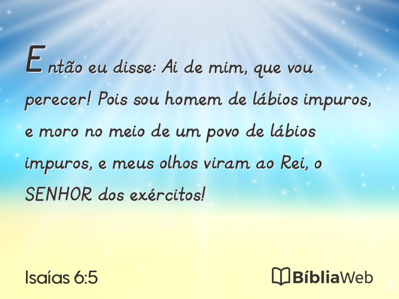 Isaías 6:5 em imagem para compartilhar