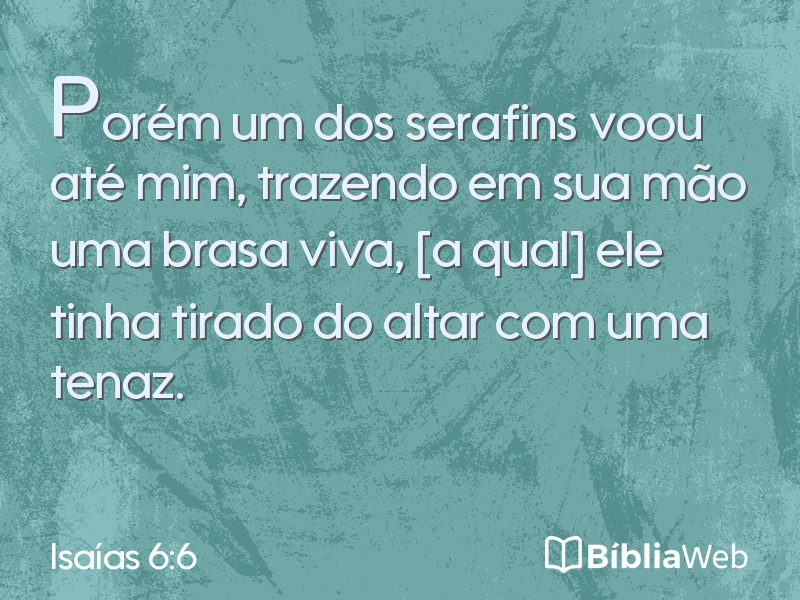 Isaías 6:6 em imagem para compartilhar