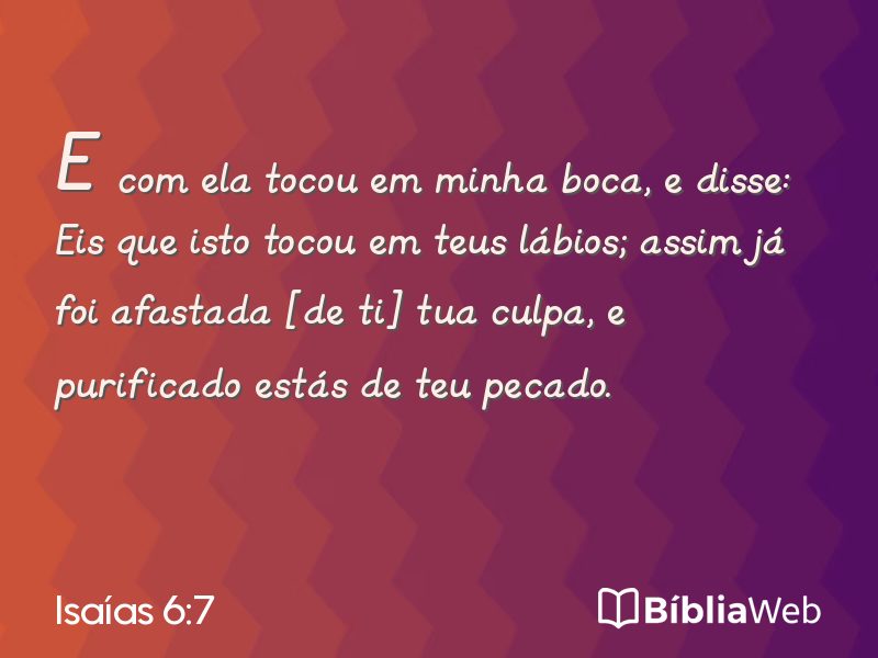 Isaías 6:7 em imagem para compartilhar