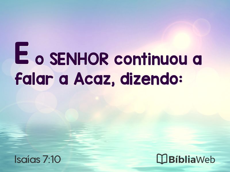 Isaías 7:10 em imagem para compartilhar
