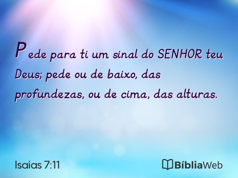 Isaías 7:11 em imagem para compartilhar