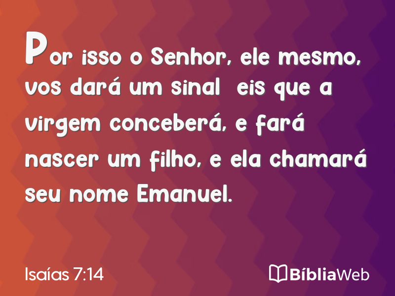 Isaías 7:14 em imagem para compartilhar