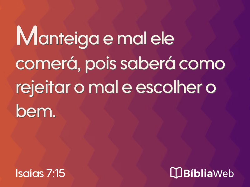 Isaías 7:15 em imagem para compartilhar