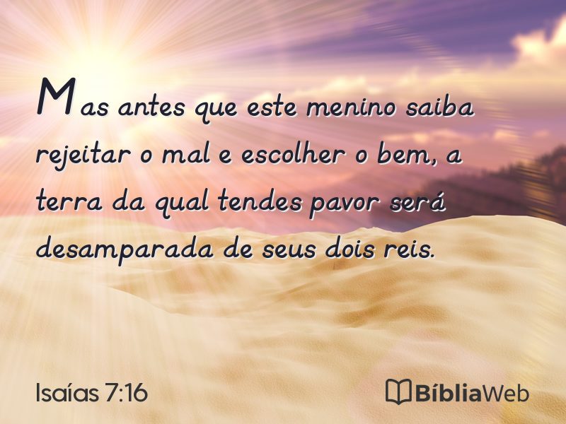 Isaías 7:16 em imagem para compartilhar
