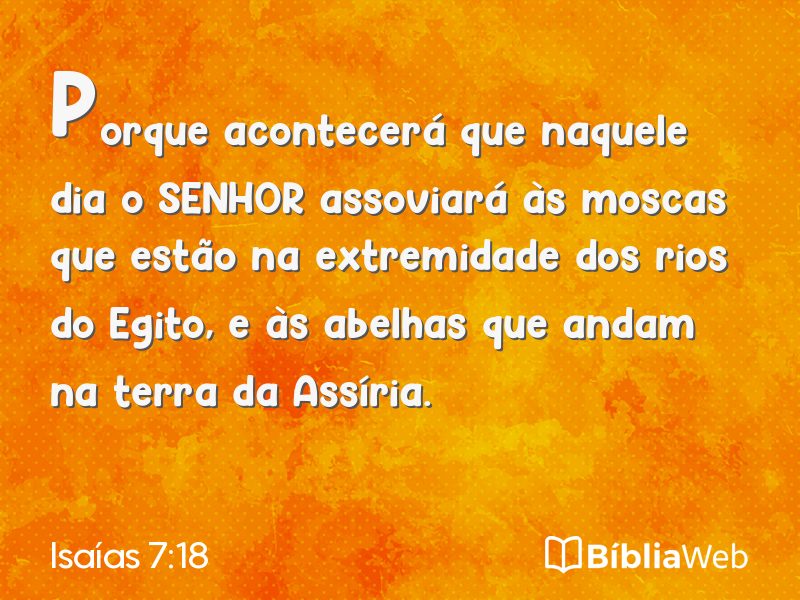 Isaías 7:18 em imagem para compartilhar