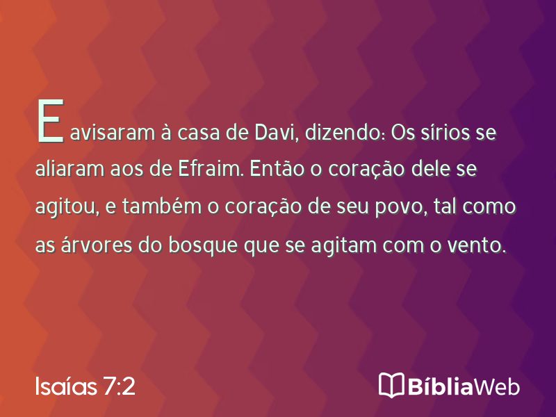 Isaías 7:2 em imagem para compartilhar