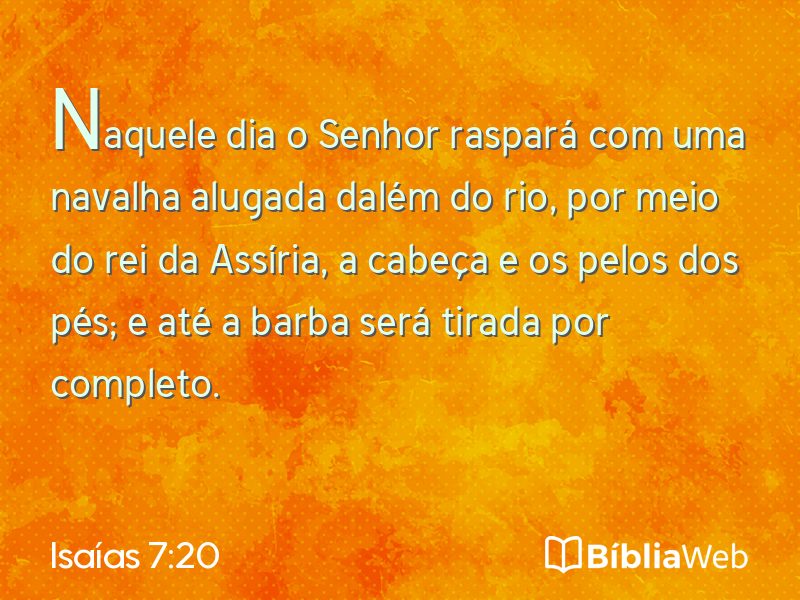 Isaías 7:20 em imagem para compartilhar