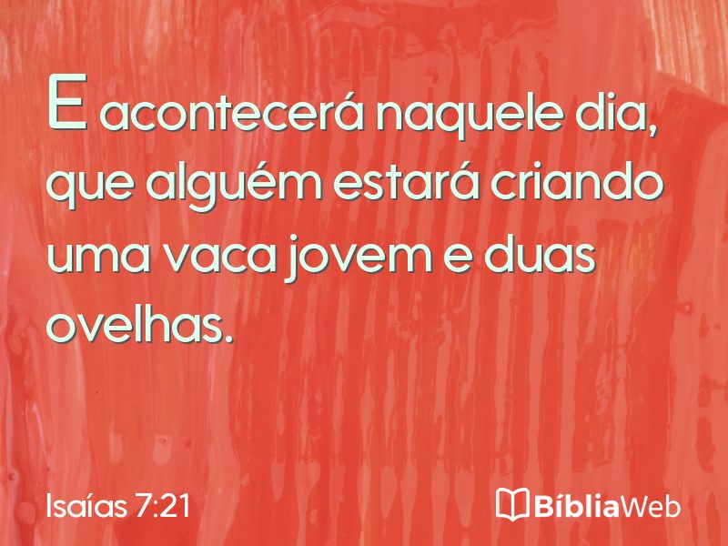 Isaías 7:21 em imagem para compartilhar