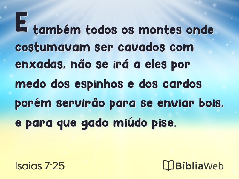Isaías 7:25 em imagem para compartilhar