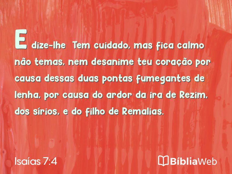 Isaías 7:4 em imagem para compartilhar