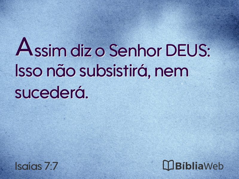 Isaías 7:7 em imagem para compartilhar