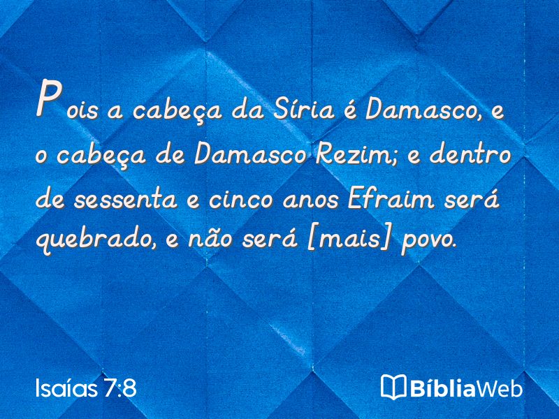 Isaías 7:8 em imagem para compartilhar