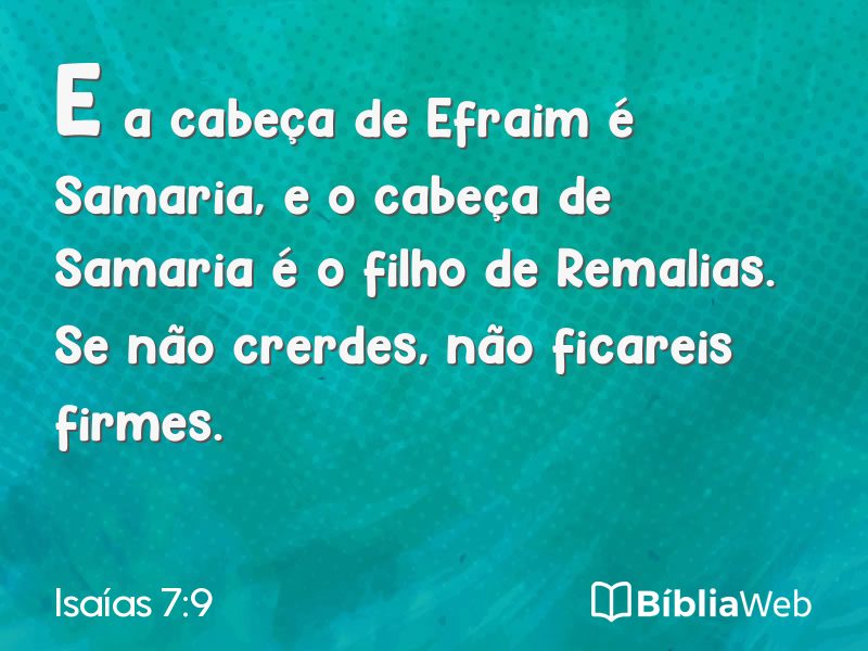 Isaías 7:9 em imagem para compartilhar