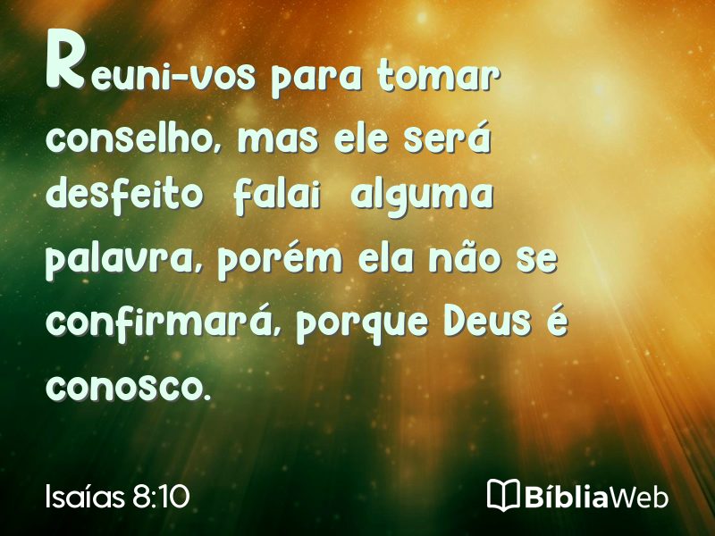 Isaías 8:10 em imagem para compartilhar
