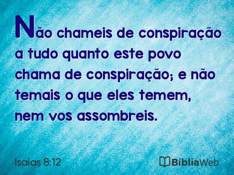Isaías 8:12 em imagem para compartilhar