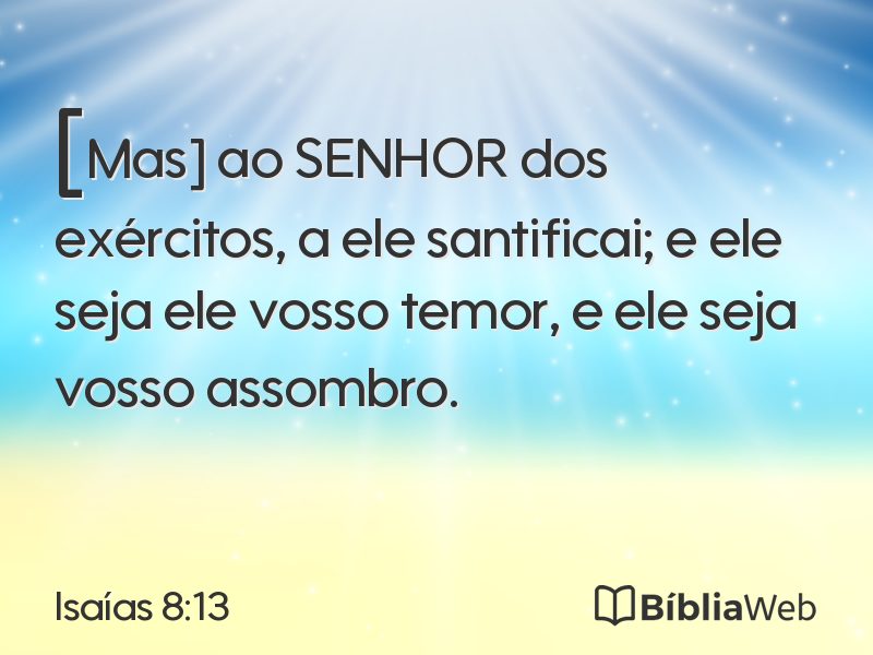 Isaías 8:13 em imagem para compartilhar