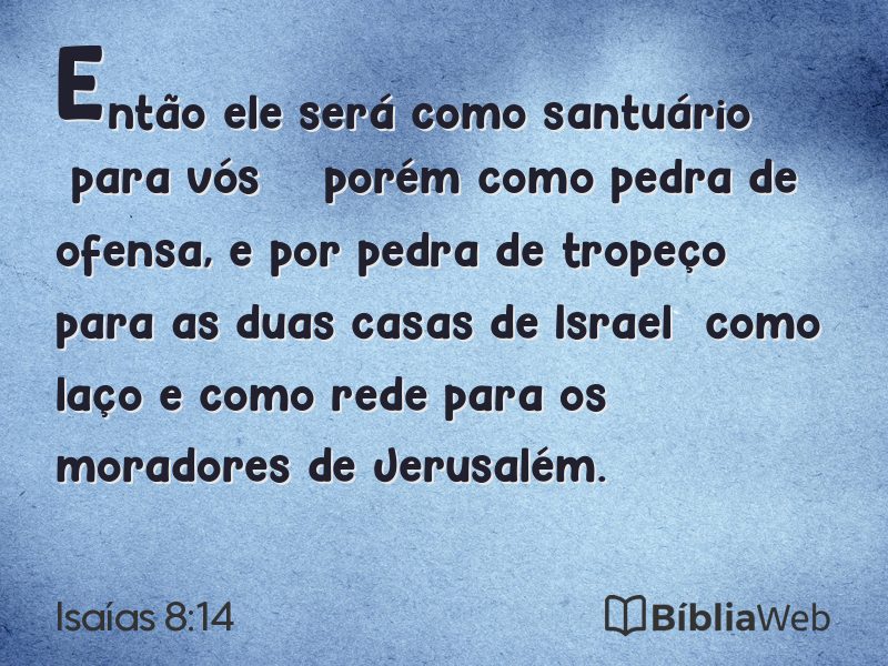 Isaías 8:14 em imagem para compartilhar