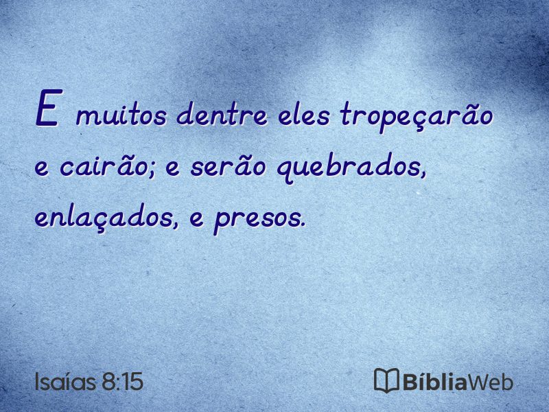 Isaías 8:15 em imagem para compartilhar