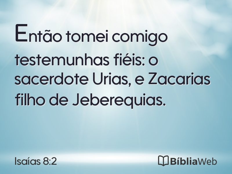 Isaías 8:2 em imagem para compartilhar