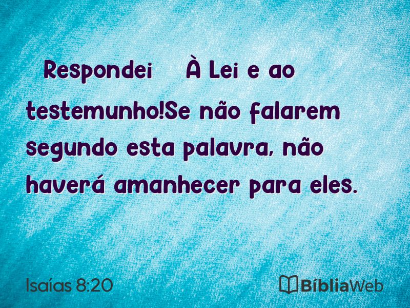Isaías 8:20 em imagem para compartilhar