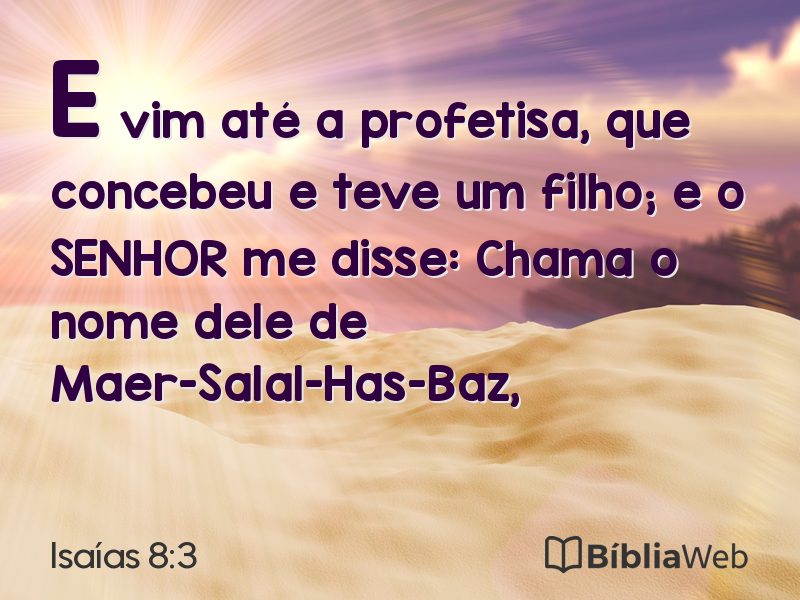 Isaías 8:3 em imagem para compartilhar