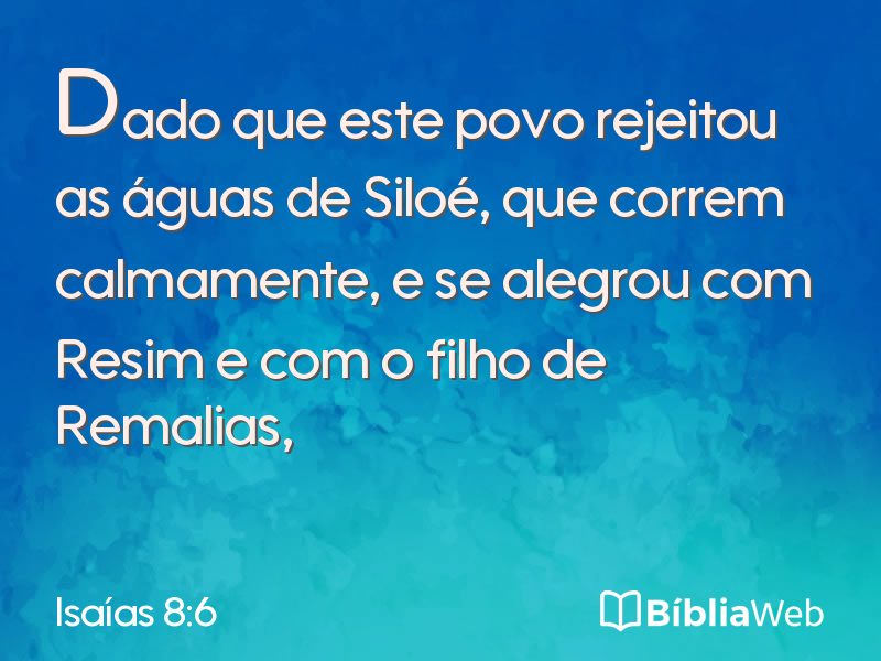 Isaías 8:6 em imagem para compartilhar