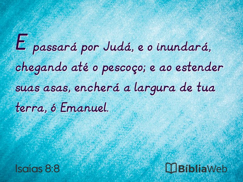 Isaías 8:8 em imagem para compartilhar