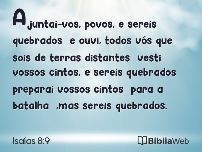 Isaías 8:9 em imagem para compartilhar