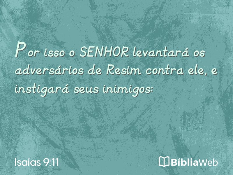 Isaías 9:11 em imagem para compartilhar