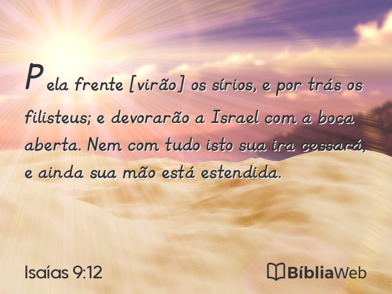 Isaías 9:12 em imagem para compartilhar