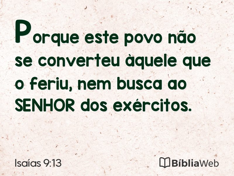 Isaías 9:13 em imagem para compartilhar