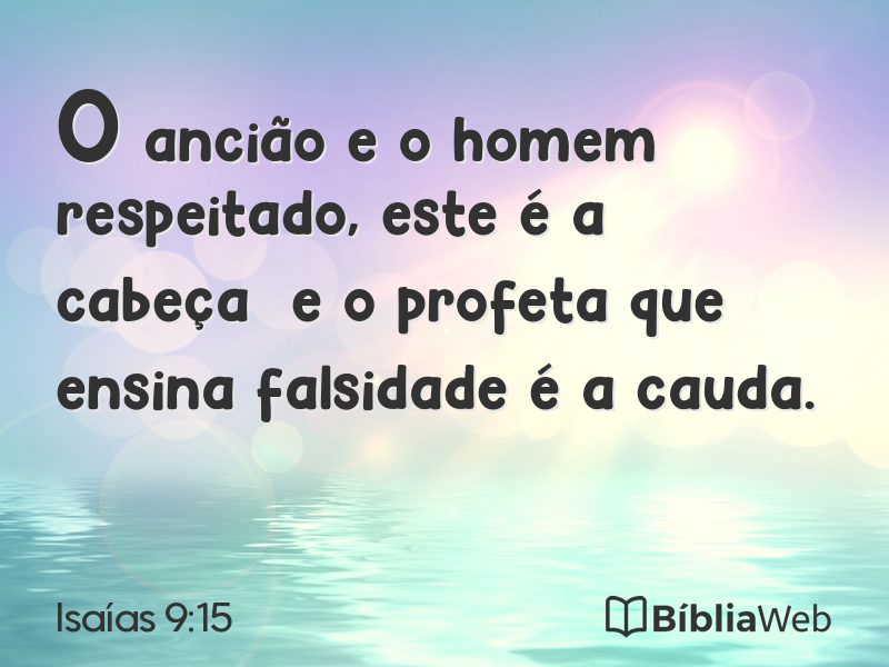 Isaías 9:15 em imagem para compartilhar