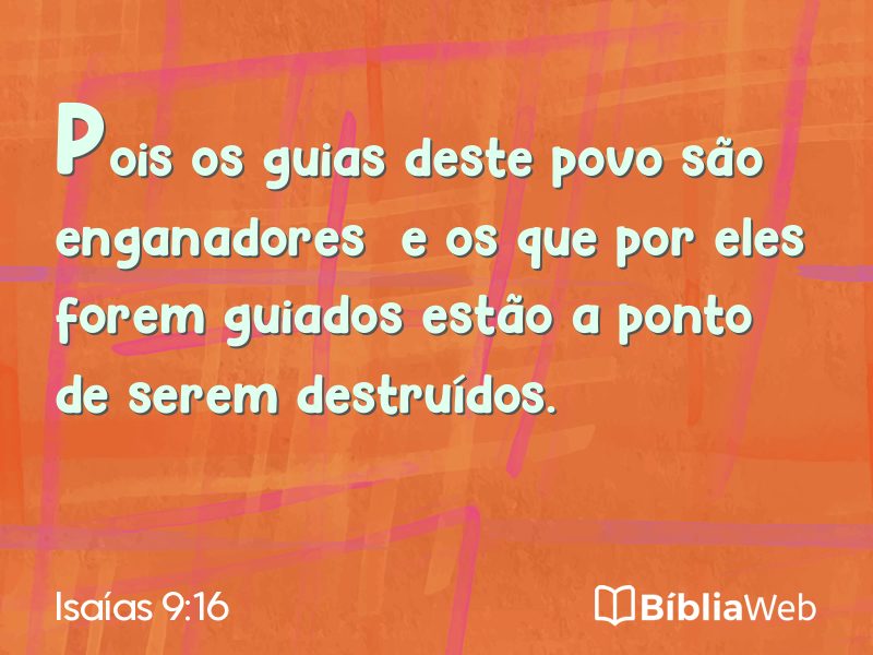 Isaías 9:16 em imagem para compartilhar