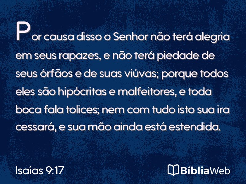 Isaías 9:17 em imagem para compartilhar