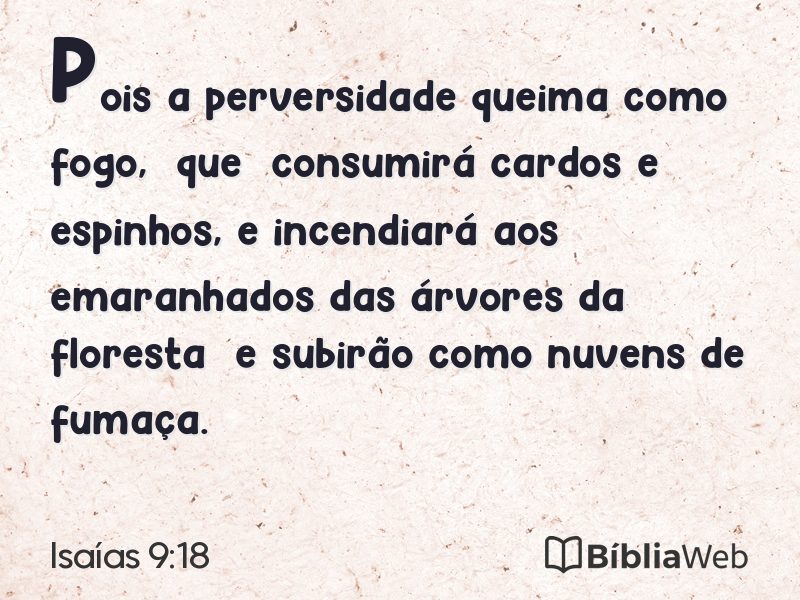 Isaías 9:18 em imagem para compartilhar