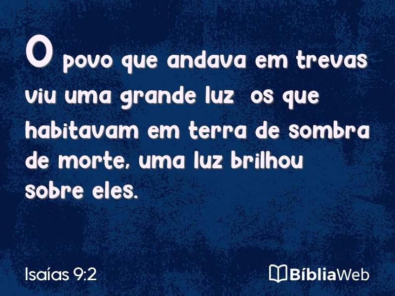Isaías 9:2 em imagem para compartilhar