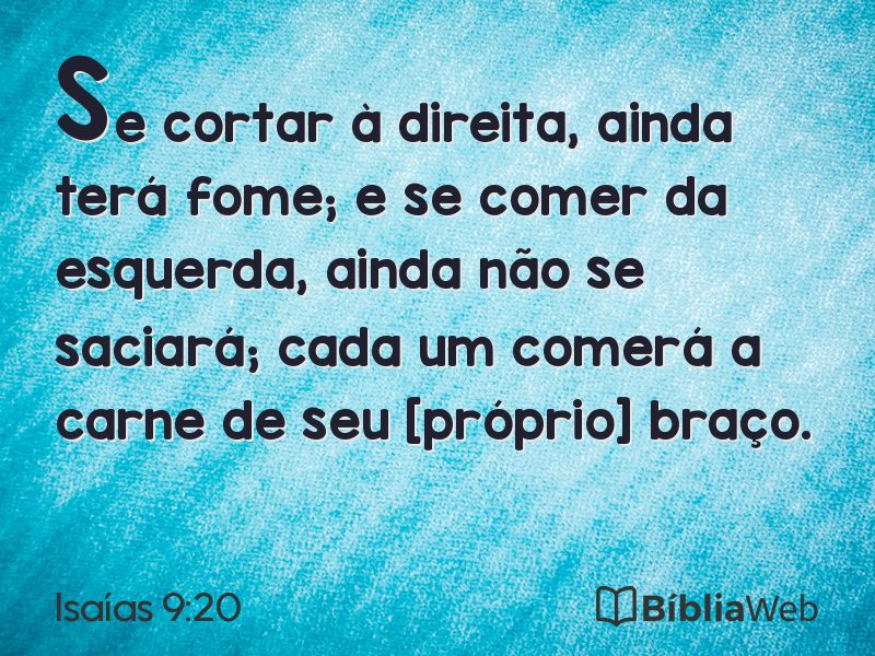 Isaías 9:20 em imagem para compartilhar