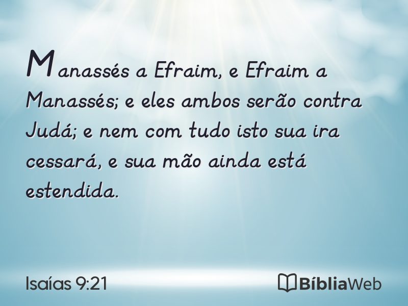 Isaías 9:21 em imagem para compartilhar