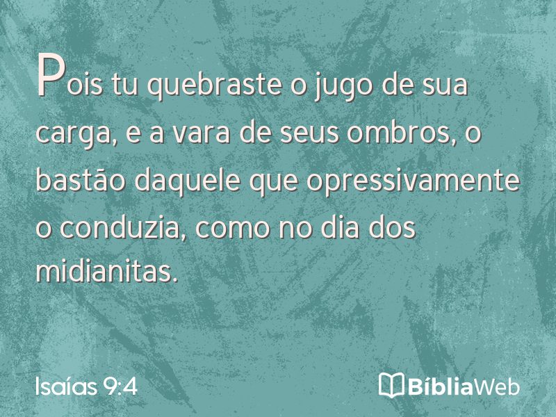 Isaías 9:4 em imagem para compartilhar