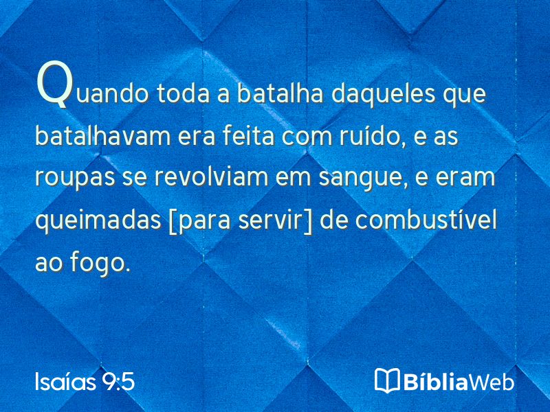 Isaías 9:5 em imagem para compartilhar