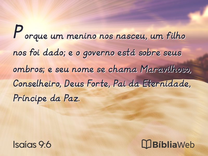 Isaías 9:6 em imagem para compartilhar