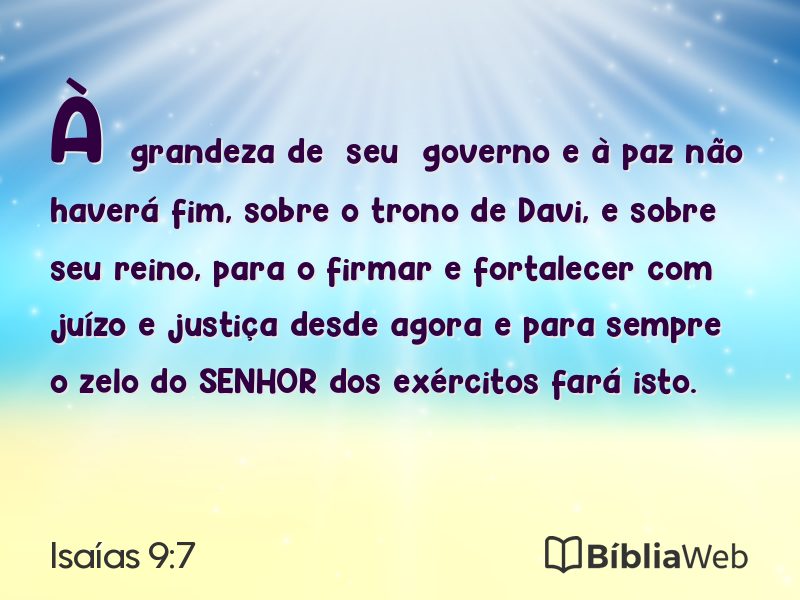 Isaías 9:7 em imagem para compartilhar