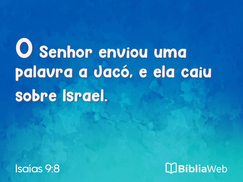 Isaías 9:8 em imagem para compartilhar