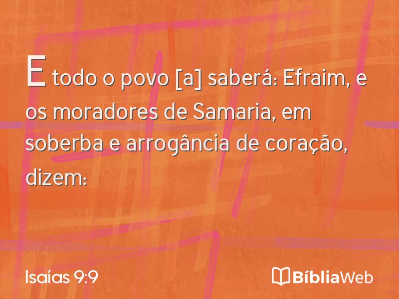 Isaías 9:9 em imagem para compartilhar