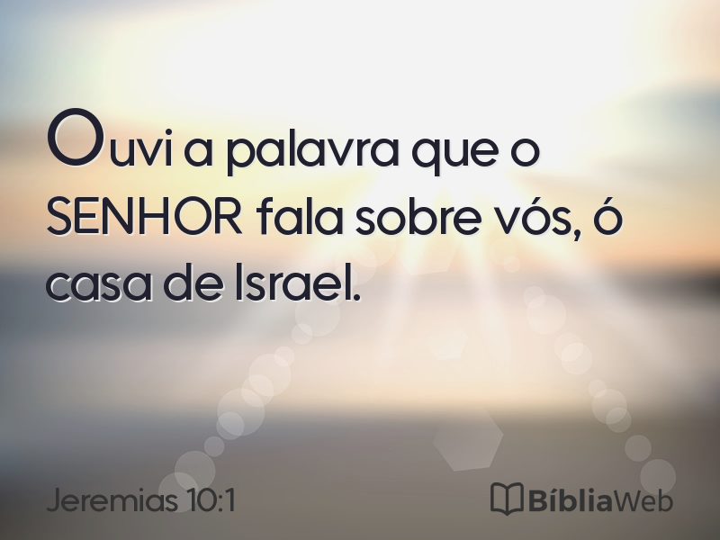 Jeremias 10:1 em imagem para compartilhar