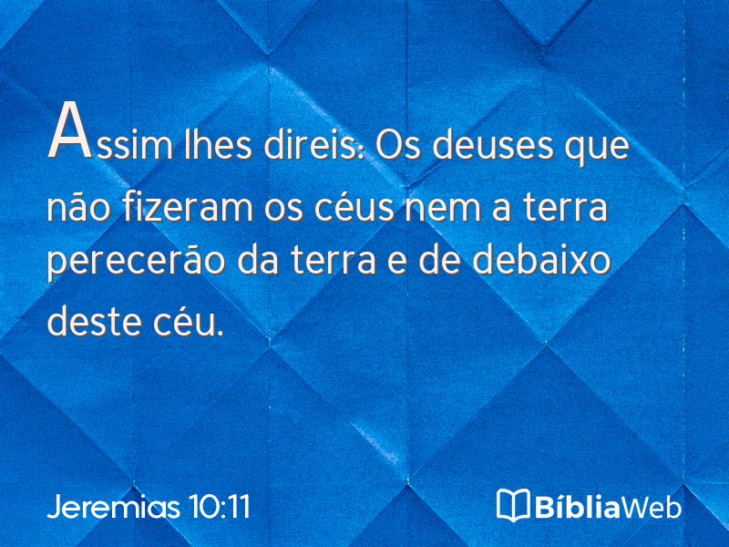 Jeremias 10:11 em imagem para compartilhar