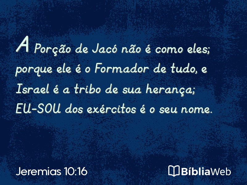 Jeremias 10:16 em imagem para compartilhar