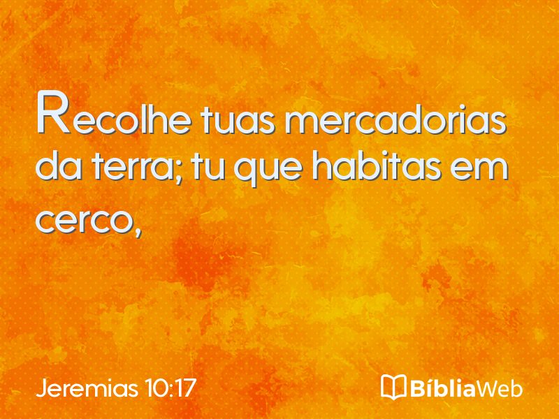 Jeremias 10:17 em imagem para compartilhar