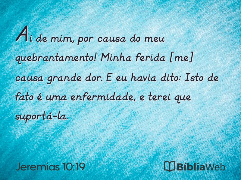 Jeremias 10:19 em imagem para compartilhar
