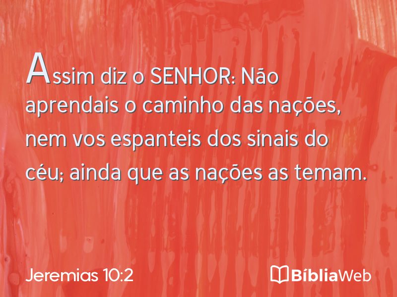Jeremias 10:2 em imagem para compartilhar